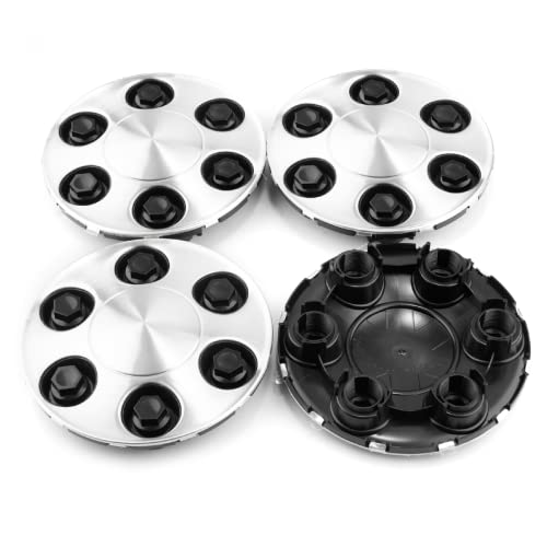 GTownWorks Wheel Center Caps for 20072013 Chevy Chevrolet Silverado Avalanche Tahoe Suburban Wheel Center Hubcaps 17 x 7 12 5 Spoke 9595469 9596341 4PCS Silver - Image 1