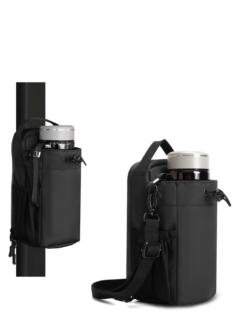 Magnetic Gym Bag Water Bottle Holder – Water-Resistant Bottle Pouch with Shoulder Strap, Phone Pockets & 5 Built-in Magnets – Gym Accessories Organizer for Men & Women  - Image 1