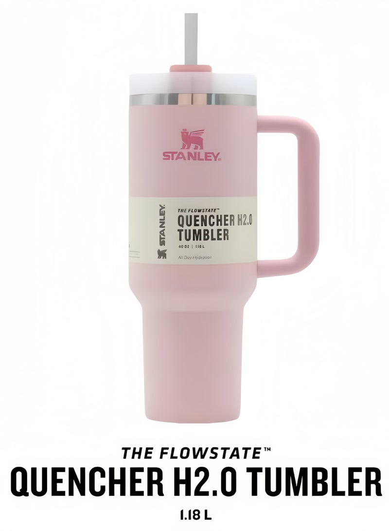 Stanley Quencher H2.0 FlowState Vacuum Stainless Steel Water Bottle with Lid and Straw, BPA-Free, 40oz - Image 2