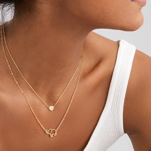 Fettero Tiny Gold Initial Heart Necklace-14K Gold Plated Handmade Dainty Personalized Letter Heart Choker Necklace For Women Necklace Jewelry - Image 3