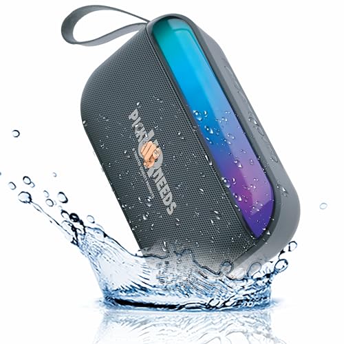 Pick Ur Needs Rechargeable Portable Bluetooth Wireless Speaker with RGB Light TF Card Hands Free Calling (Grey) - Image 1