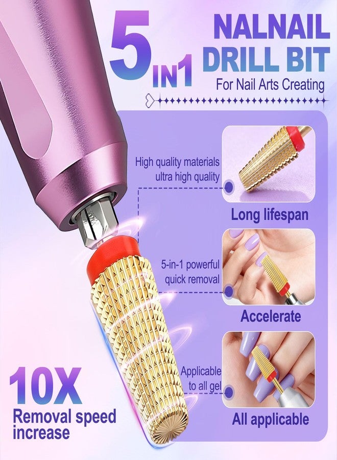 FANTEXY 5-in-1 Tungsten Carbide Nail Drill Bit, 3/32", Fine-F - Image 3