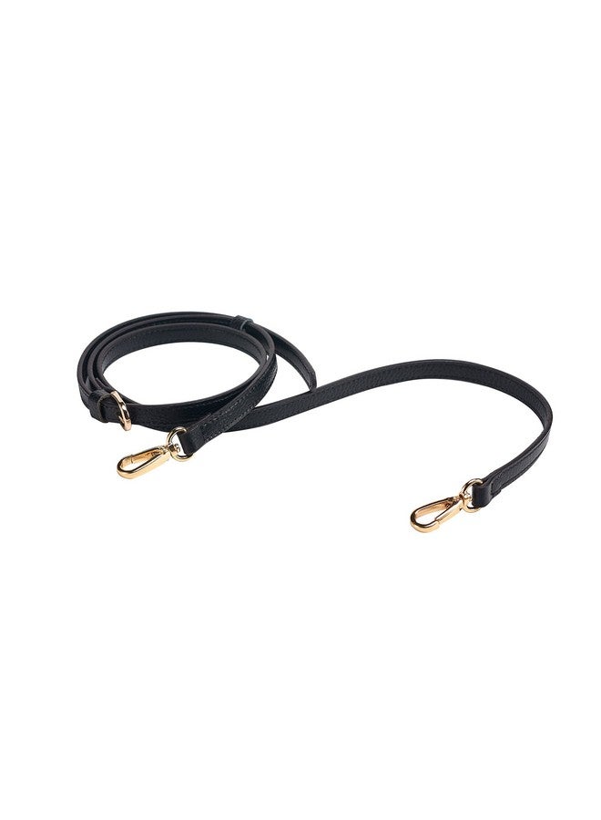 Live Up LIVE UP Purse Strap,Genuine Leather Purse Straps Replacement for Cross Body Bag HandBags(Black-Gold Hardware)  - Image 1