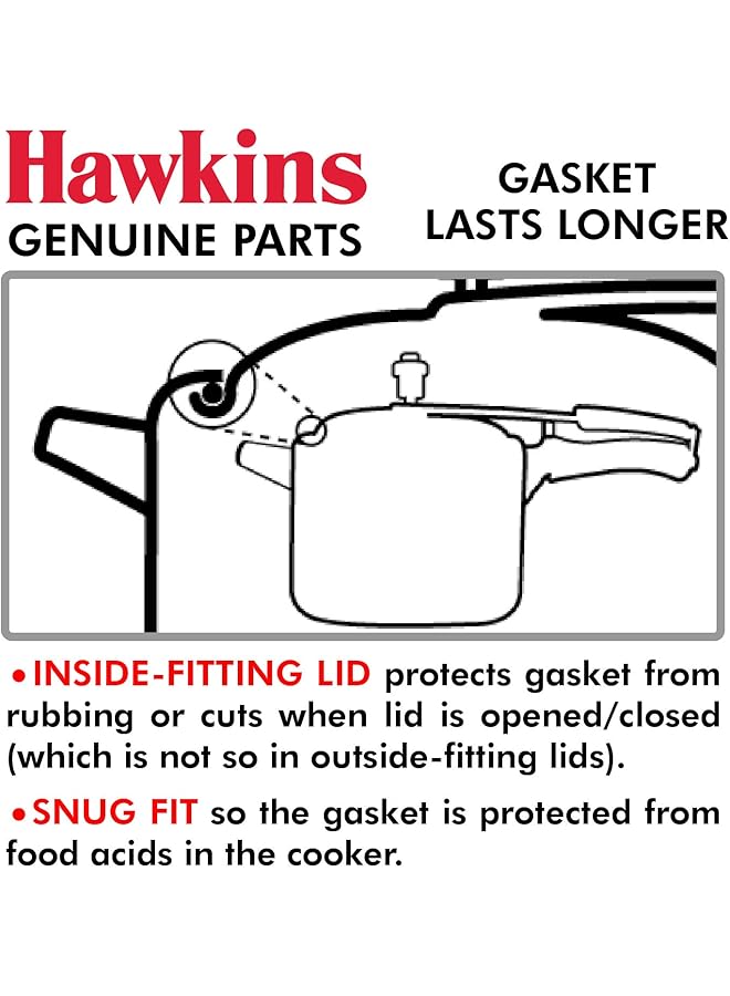 هوكينز حلقة مانعة للتسرب لطناجر الضغط بيج بوي سعة 18 لترًا و22 لترًا، لون أسود - Image 5