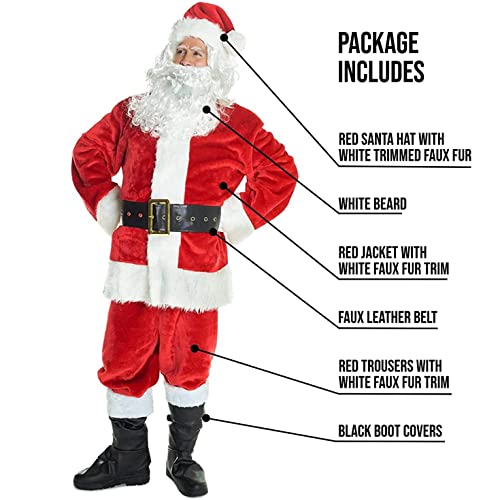Morph Costumes Santa Claus Costume Adults Deluxe Xmas Christmas Costume for Adults X-Large - Image 2