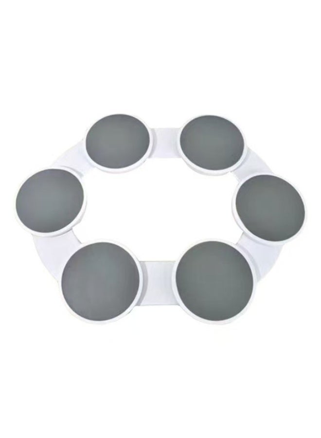 جورونب رمادي فاتح - ثورة ليزي سوزان - أول طاولة دوارة ليزي سوزان حاصلة على براءة اختراع وقابلة للتوسيع للطاولات المستطيلة والطويلة - طاولات المطبخ والطعام - هدية رائعة! للحفلات والتجمعات (6 طاولات دوارة) - Image 1