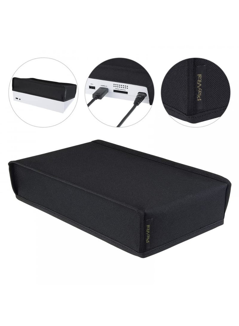 PlayVital Black Nylon Dust Cover for Xbox Series S Console, Soft Neat Lining Dust Guard, Anti Scratch Waterproof Cover Sleeve for Xbox Series S Console - X3PJ002 - Image 1