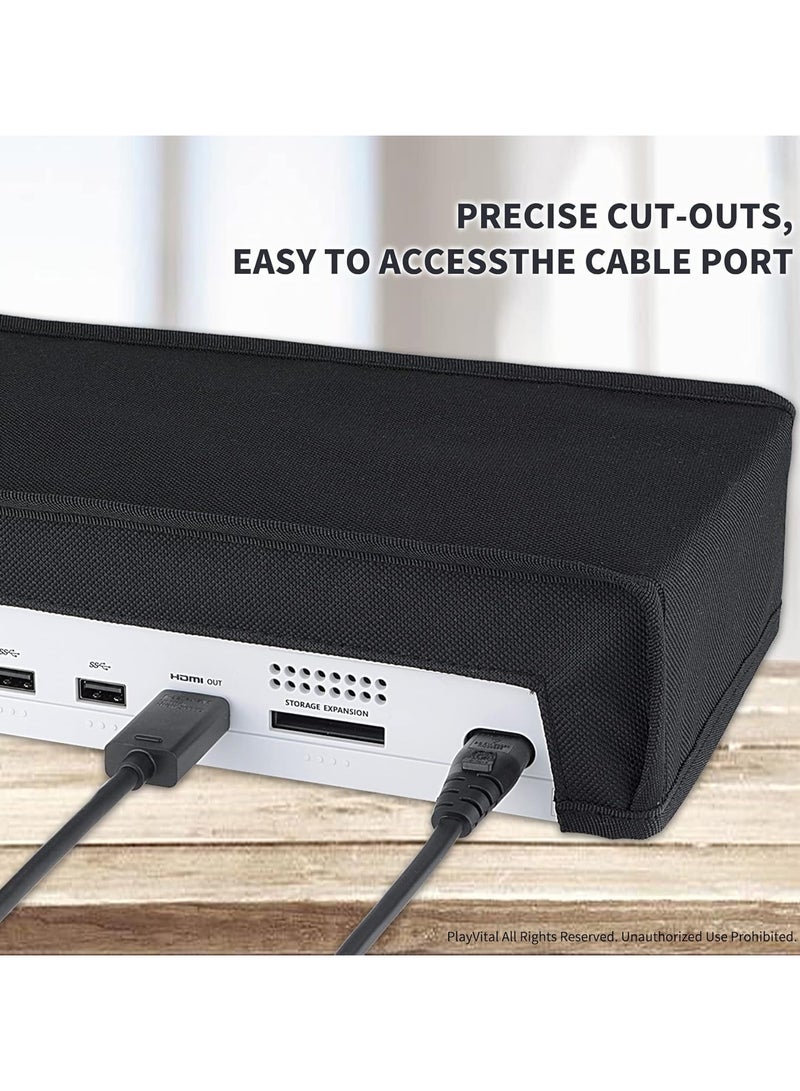 PlayVital Black Nylon Dust Cover for Xbox Series S Console, Soft Neat Lining Dust Guard, Anti Scratch Waterproof Cover Sleeve for Xbox Series S Console - X3PJ002 - Image 5