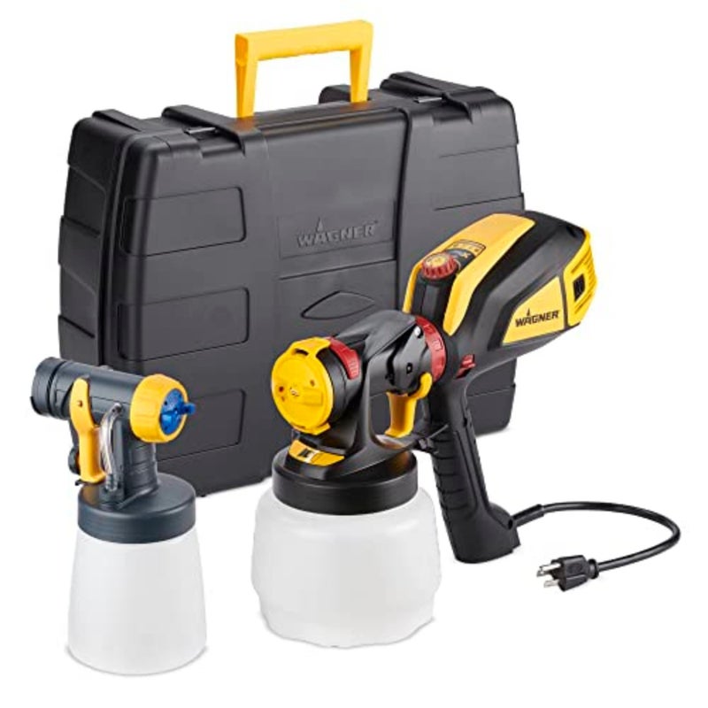 Wagner Spraytech 02419307 FLEXiO 595 Handheld HVLP Paint Sprayer, Sprays Most Unthinned Latex, Includes Two Nozzles - iSpray & Detail Finish Nozzle, Complete Adjustability, Lightweight Design - Image 1
