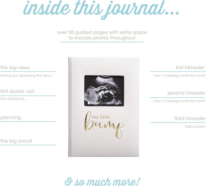 pearhead Pregnancy Journal, Guided Pregnancy Keepsake Prompted Journal, Gender-Neutral Baby Accessory for New and Expecting Moms, Mother’s Day Accessory, Ivory - Image 3