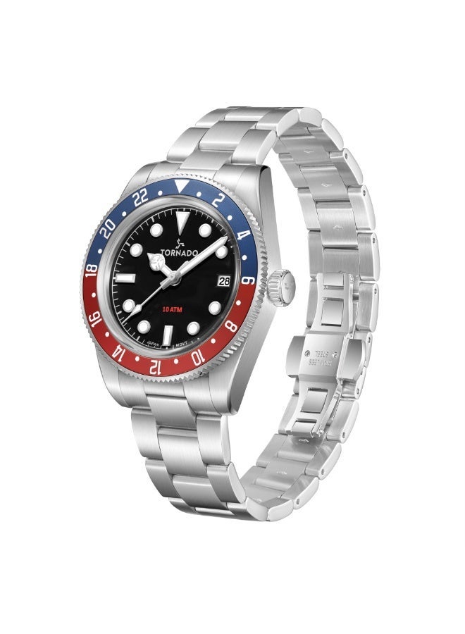 TORNADO Men's Stainless Steel Analog Watch T24006-SBSB - 40 mm - Image 3