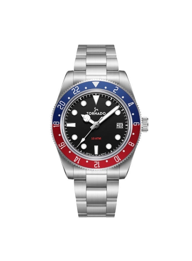 TORNADO Men's Stainless Steel Analog Watch T24006-SBSB - 40 mm - Image 1