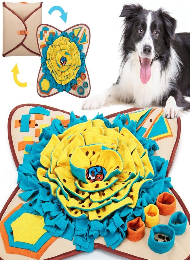 AWOOF Pet Snuffle Mat for Dogs, Interactive Feed Game for Boredom, Encourages Natural Foraging Skills for Cats Dogs Bowl Travel Use, Dog Treat Dispenser Indoor Outdoor Stress Relief (Color) - Image 1