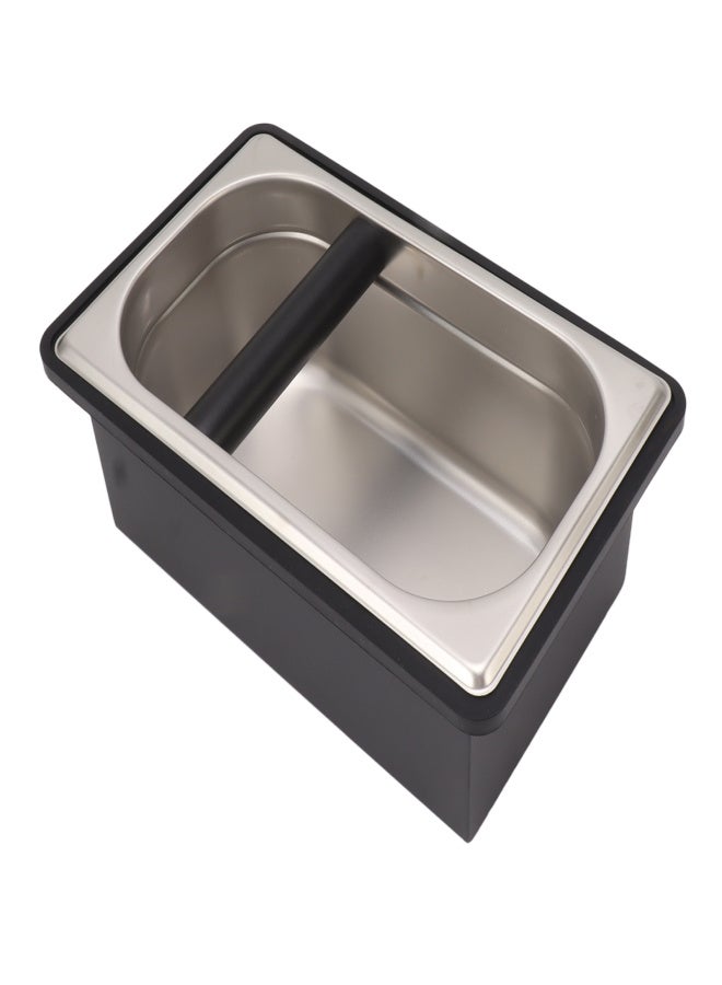 Coffee Knock Box Rubber Coffee Box with Removable Stainless Steel Ground Container for Cafe Bar L - Image 5