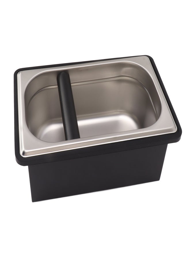 Coffee Knock Box Rubber Coffee Box with Removable Stainless Steel Ground Container for Cafe Bar L - Image 4