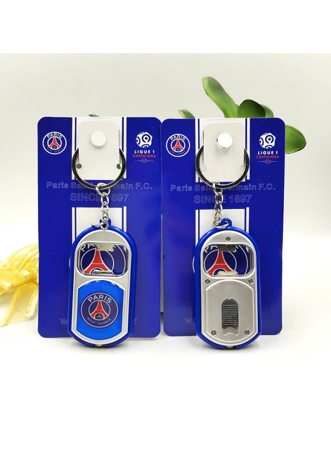 MUNTAQI Metal Paris football club keychain bottle opener souvenir fan supplies