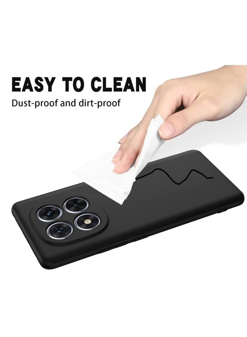 Wtech Xiaomi Redmi Note 15 Pro+ 5G 2025 Soft Liquid Silicone Case Cover (MCRPSN) - Black - Image 4