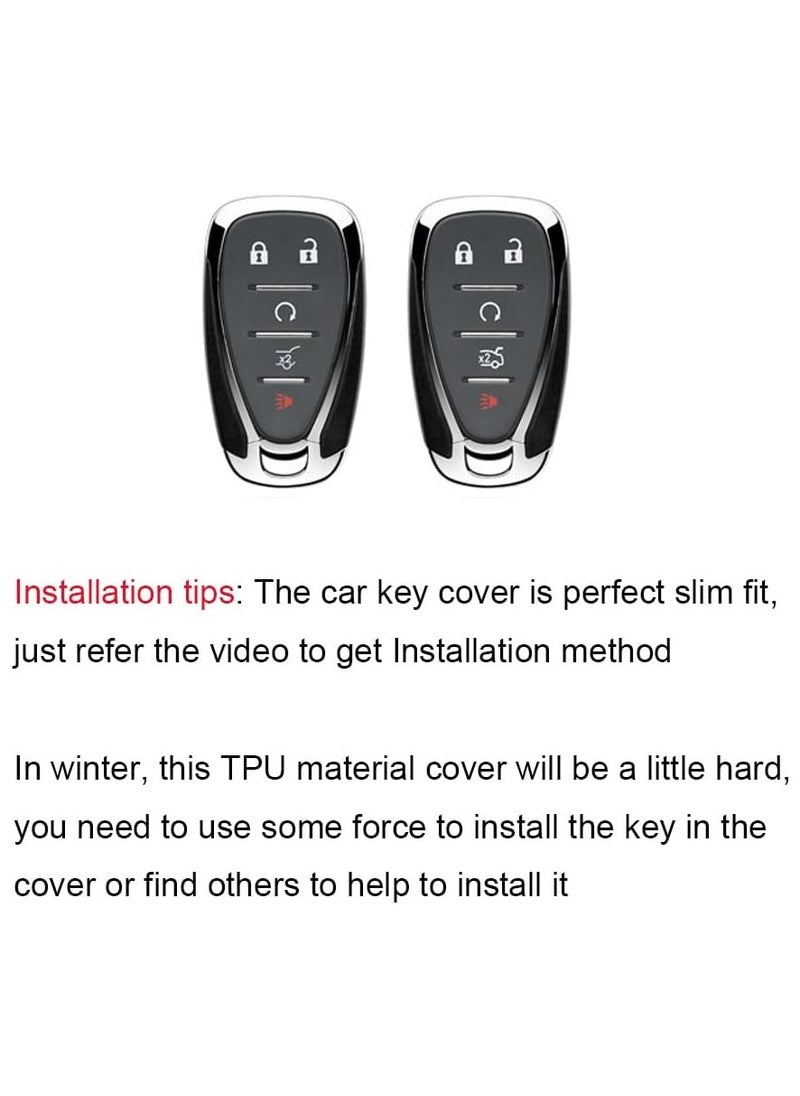 Service Zone - Key Fob Cover for Chevy Chevrolet 2017-2024 Trax Sonic Cruze Volt Equinox Traverse Blazer Trailblazer Malibu Spark - Image 1
