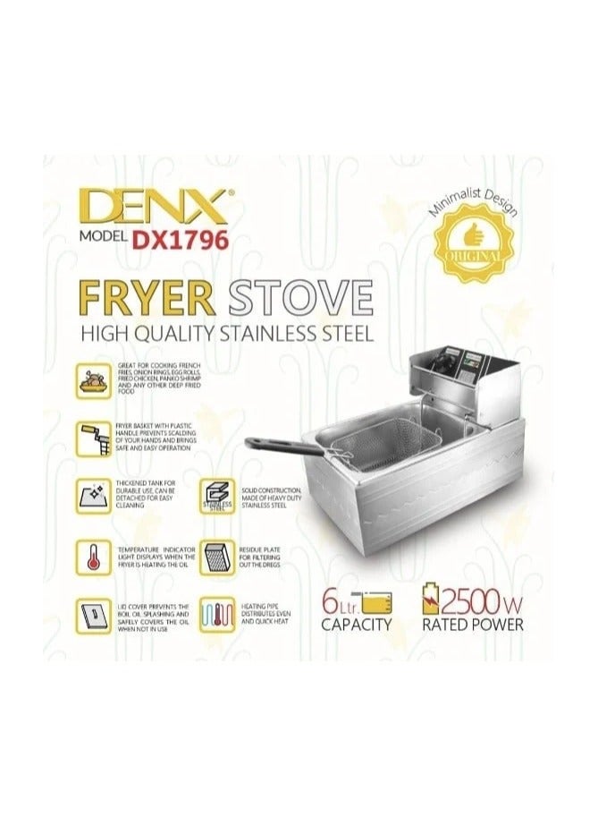 DENX 6 liter 2500 watt electric oil can with lid - Image 3