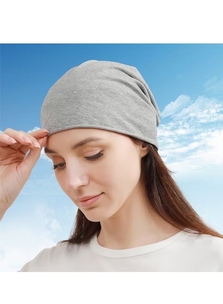 2 PCS Slouch Beanie Hat for Men Women Stretchy Skull Cap - Image 5