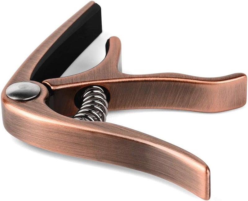 BestSounds UKULELE CAPO - 4 String for Soprano, Concert, Tenor Ukulele Zinc Alloy Professional Capo Heavyweight Feeling with 2pack Ukulele Felt Picks (Bronze) - Image 3