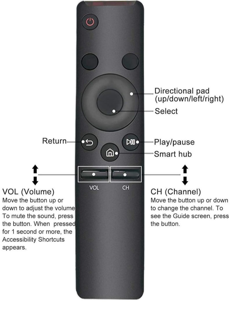 PopZa New BN59-01259B Remote Control for Samsung KU7350 Smart TV UA55K5500 UA55K5520 UA55K5570 UA55K6000 UA32K5570 UA40KU6000 UA40KU6100 - Image 3
