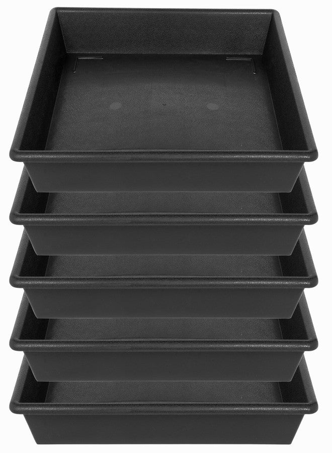 NIMYAU Square Plant Saucer 6 Inch 5 Pack6 8 12 14 16 18 20 Heavy Duty Plastic Plant Saucers for Indoors Outdoors, Plant Trays for Pots, Flower Pot No Holes Plant Drip Trays - Image 1