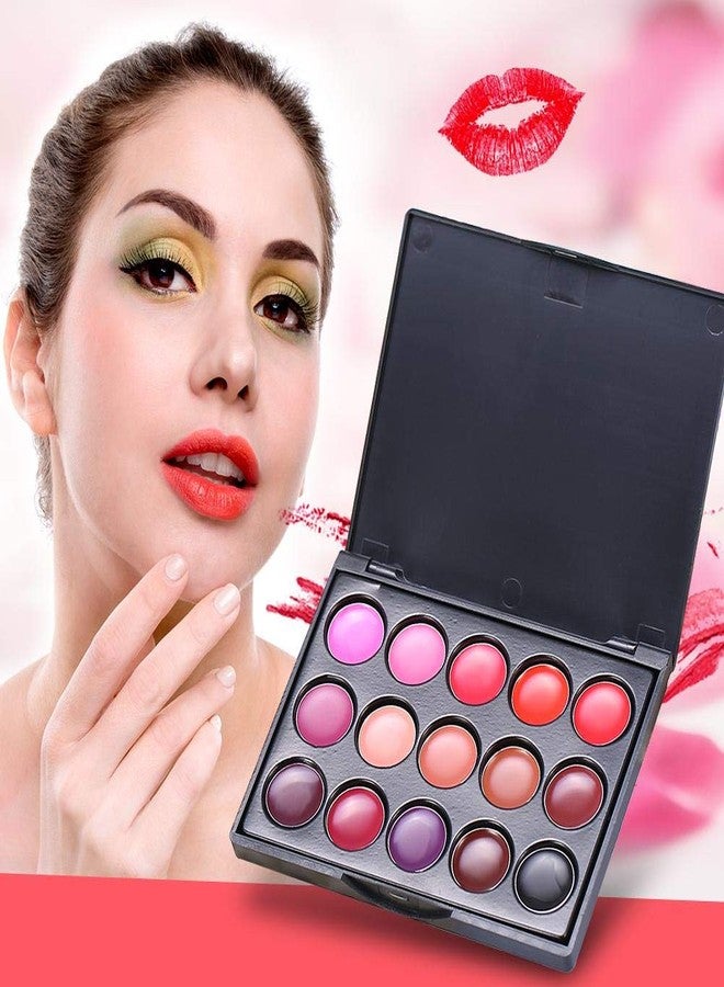 riteu 15 Colors Lip Gloss Palette, Makeup Set Makeup Kit Camouflage Lipstick Case Lip Gloss, Ideal For Both Professional For Lipstick And Personal Use - Image 5