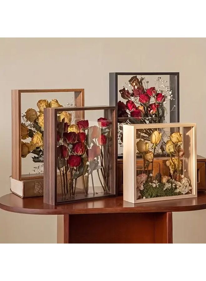 Black Wooden Frame 8 Inches With 3D Acrylic Stand For Home Office Decor - Image 1