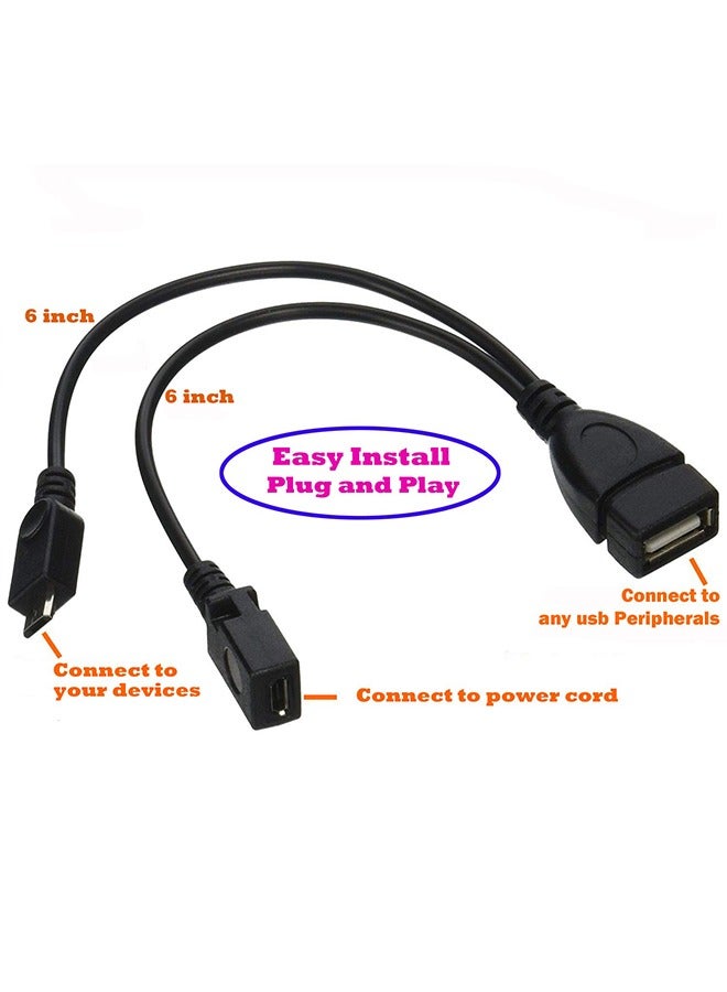GNAFOTU 2-in-1 Micro USB to USB Adapter (OTG Cable + Power Cable) for Fire Stick, PlayStation Classic and More - 2 Pack  - Image 3
