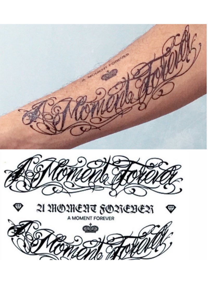 Generic Temporary Tattoo Calligraphy Script For All Skins, 21 CM