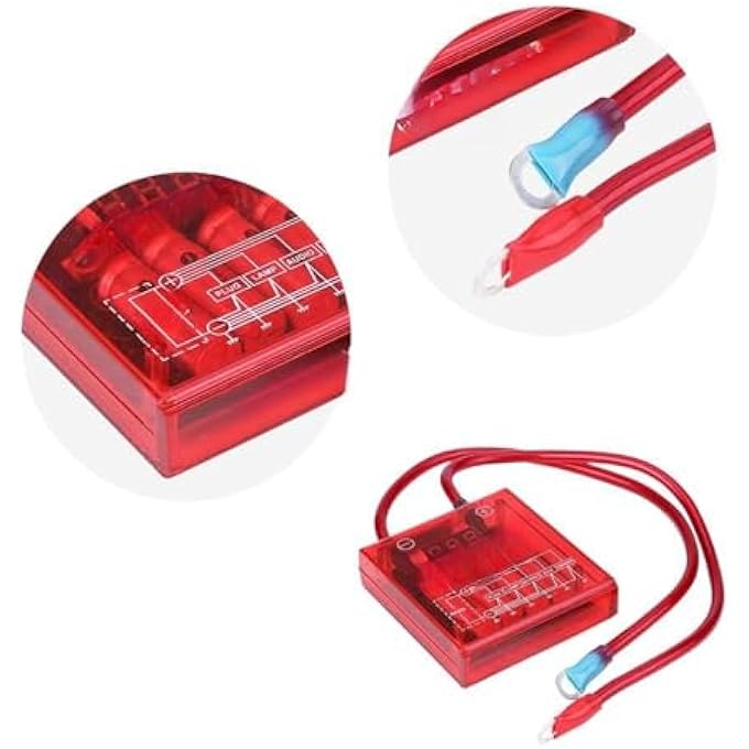 Car Voltage Stabilizer Universal Fuel Saver Voltage Stabilizer Regulator Kit With 3 Earth Ground Cables For Car Truckcar Vehicle Voltage Regulator Rectifier Size  Red - Image 4