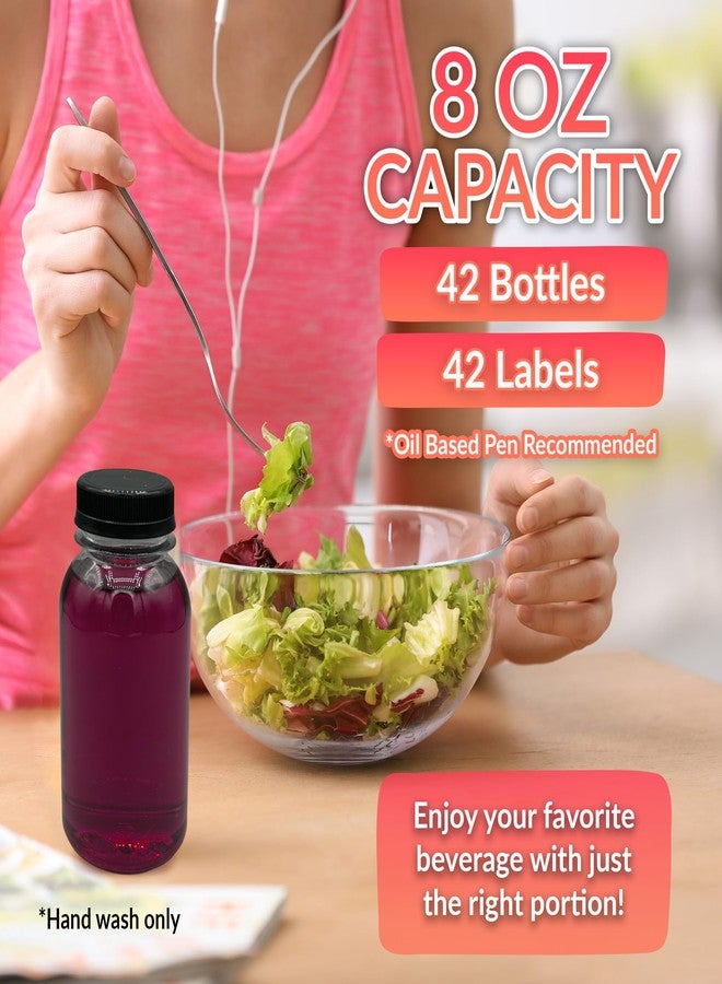 Reli. Plastic Juice Bottles [42 Pack] 8 oz Round Plastic Juice Bottles - Image 2