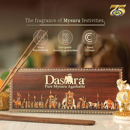 Cycle Pure Dasara Incense Sticks/Pack of 2 (60 Sticks Per Pack) / Sandal, Rose Natural Fragrance Agarbathi for Puja, Festivals, Gifting - Image 2