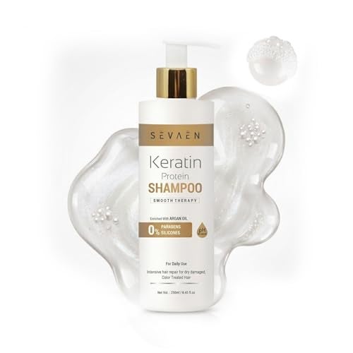 SEVAEN Keratin Shampoo for Dry and Damaged Hair for Men and Women - Image 1