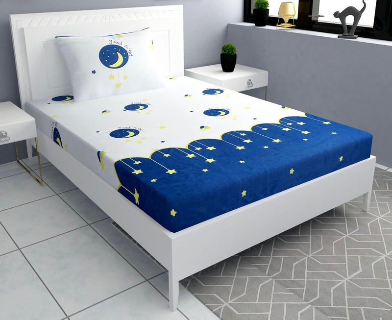 Bezzilish Home Bezzilish Home Digital Print Combo Pack of 3 Single Bed Sheet 3 Bed Sheet and 3 Pillow Cover Special for Kids Room Pack of 3 Multicolor_09  - Image 1