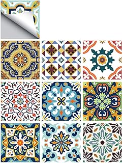 Jacklove 25 PCS Moroccan Style Tile Sticker, 4x4 Inch(10x10cm) Traditional DIY Murals, Tile Waterproof Oil Proof - Image 1