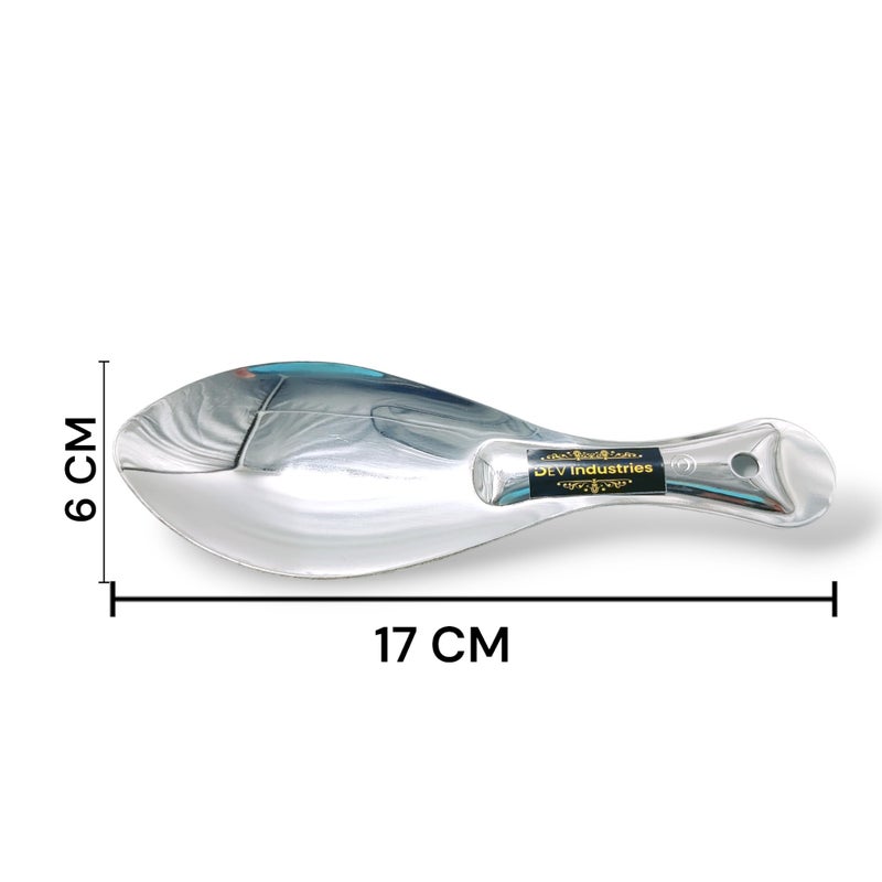 Dev Industries Stainless Steel Plain Spoon for Idli ((5cm*14cm) & (6cm*17cm) - Pack of 2) - Image 3