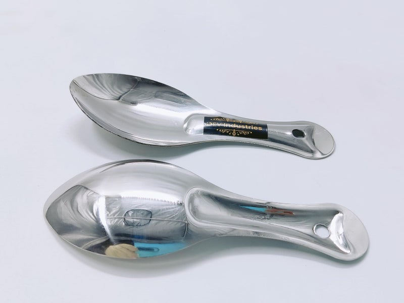 Dev Industries Stainless Steel Plain Spoon for Idli ((5cm*14cm) & (6cm*17cm) - Pack of 2) - Image 5