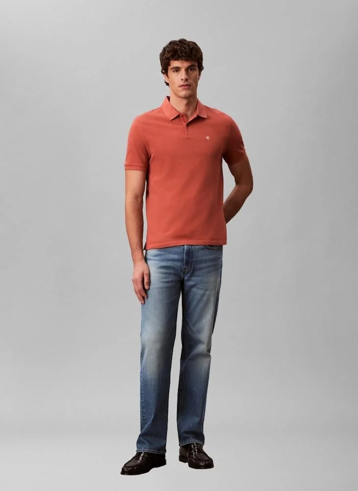 Calvin Klein Jeans  Monogram Embroidery Polo for Men | Best Price UAE