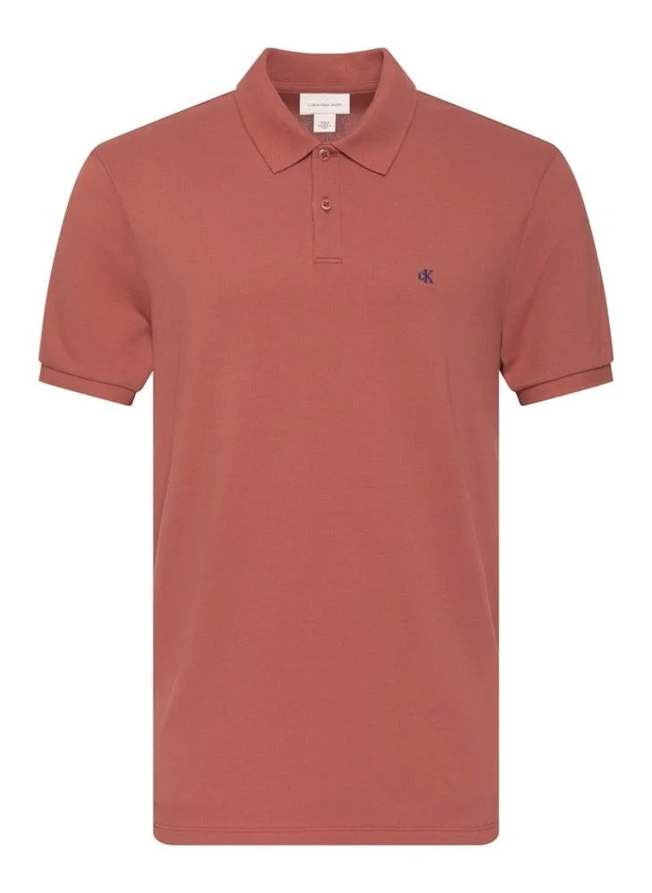 Calvin Klein Jeans  Monogram Embroidery Polo for Men | Best Price UAE