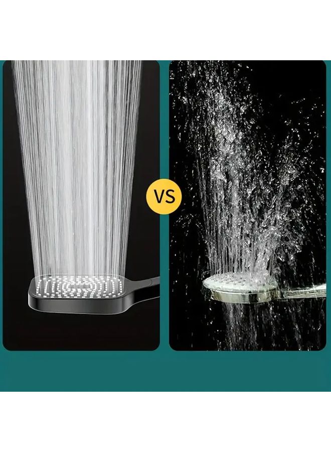 Large Area Silvery Shower Head with 3 Adjustable High Pressure Water Saving Modes - Image 3