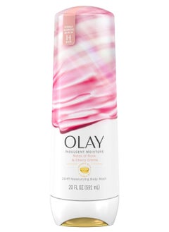 Olay Olay Indulgent Moisture Body Wash for Women, Infused with Vitamin B3, Notes of Rose and Cherry Creme Scent, 20 fl oz  - Image 1
