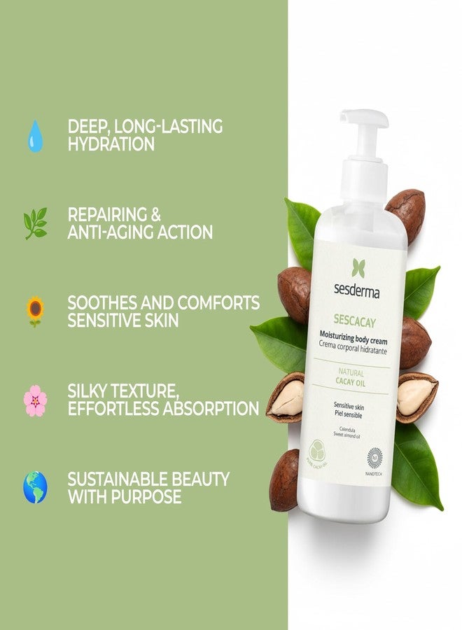 Sesderma SESCACAY Moisturizing Body Cream | Deep Hydration & Nourishment with Cacay Oil, HP Retinoate & Botanical Extracts | Soothes, Repairs & Softens Dry or Sensitive Skin | 8.5 fl oz - Image 2