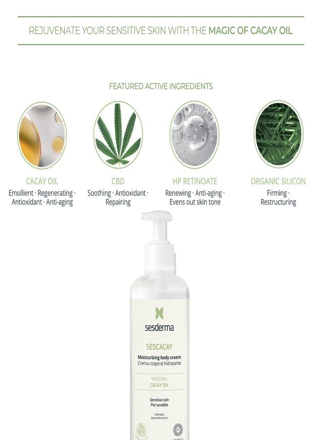 Sesderma SESCACAY Moisturizing Body Cream | Deep Hydration & Nourishment with Cacay Oil, HP Retinoate & Botanical Extracts | Soothes, Repairs & Softens Dry or Sensitive Skin | 8.5 fl oz - Image 4