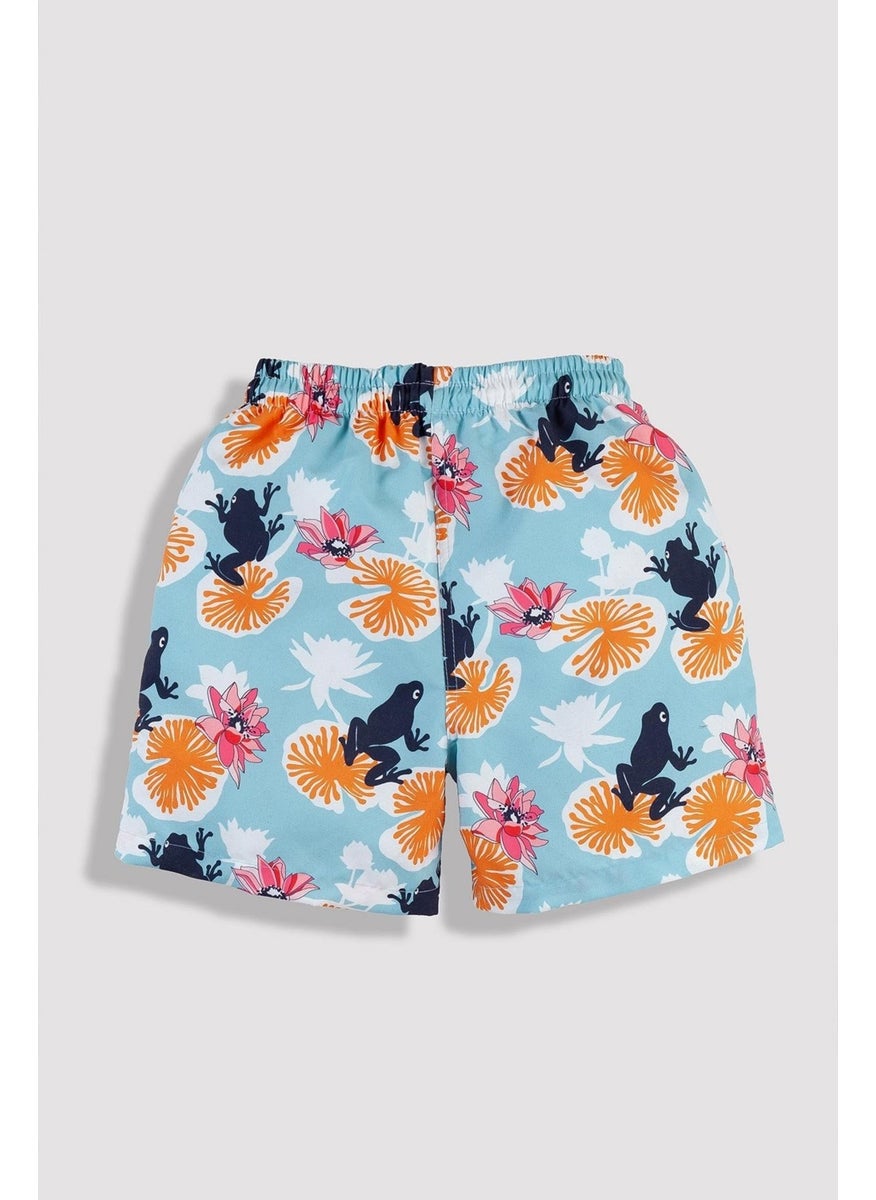 Gold Class Kidswear Water Repellent Lined Blue Boys Swim Shorts  - Image 2