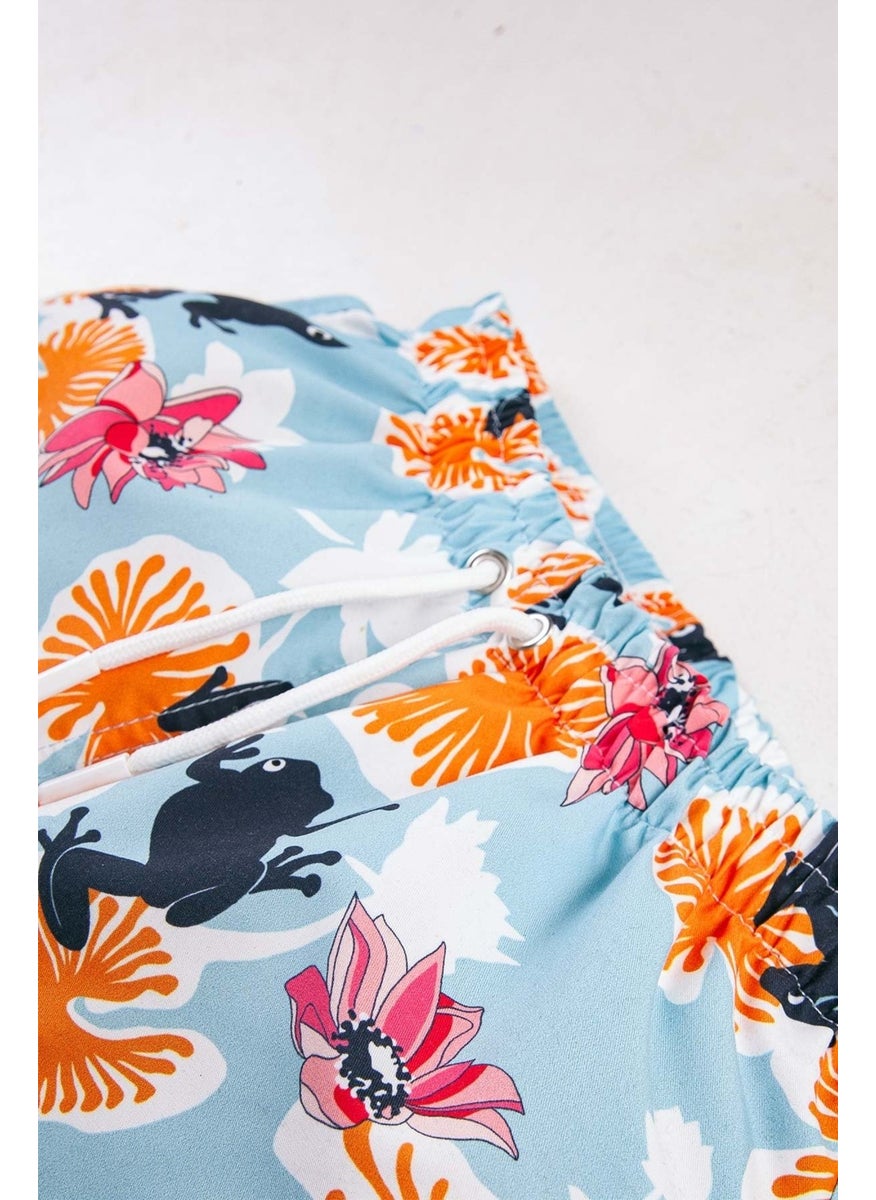 Gold Class Kidswear Water Repellent Lined Blue Boys Swim Shorts  - Image 3