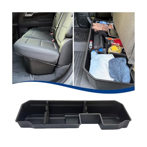 XPHAZZ Rear Underseat Storage Compatible with 20192026 Chevy SilveradoGMC Sierra 1500 20202026 2500HD 3500HD Pickup ABS Under Seat Organizer Bin 2019 Silverado 1500 - Image 1