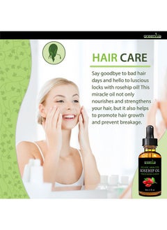 Greenive GreenIVe Rosehip Oil Rosa Canina 100% Pure Cold Pressed Virgin Oil Hair and Skin and DIY products (4oz dropper)  - Image 5