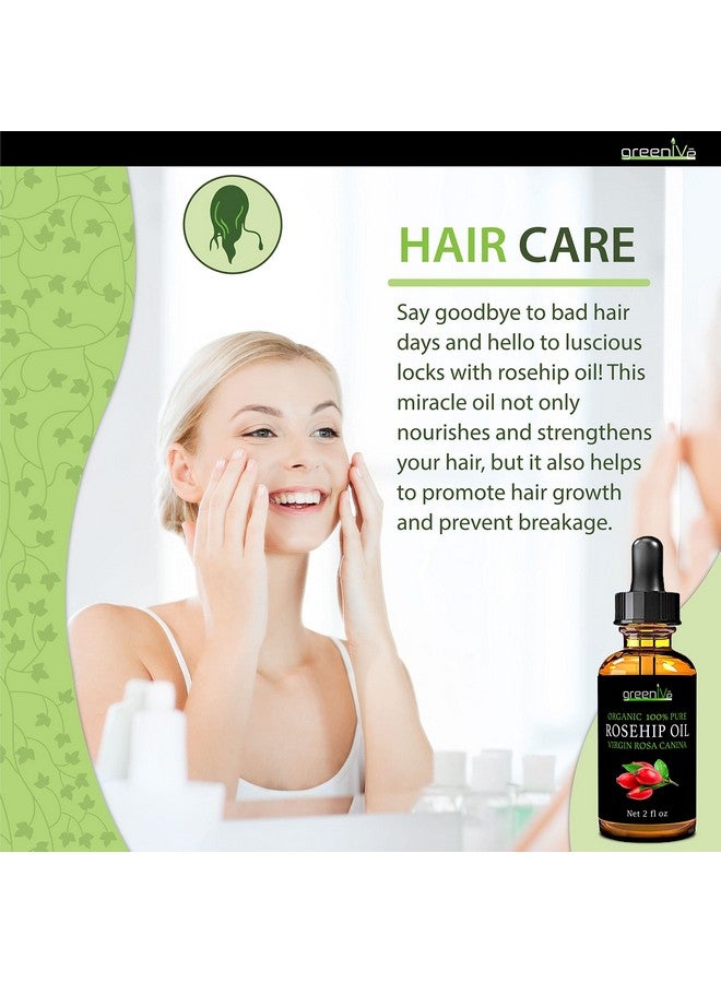 GreenIVe Rosehip Oil Rosa Canina 100% Pure Cold Pressed Virgin Oil Hair and Skin and DIY products (4oz dropper) - Image 5